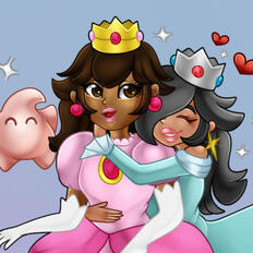 Commission - Peach and Rosalina for Shan